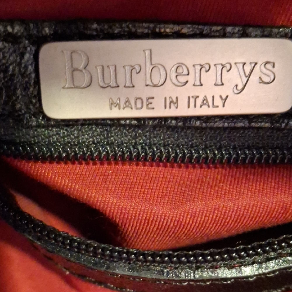 Burberrys Red and Black Bag